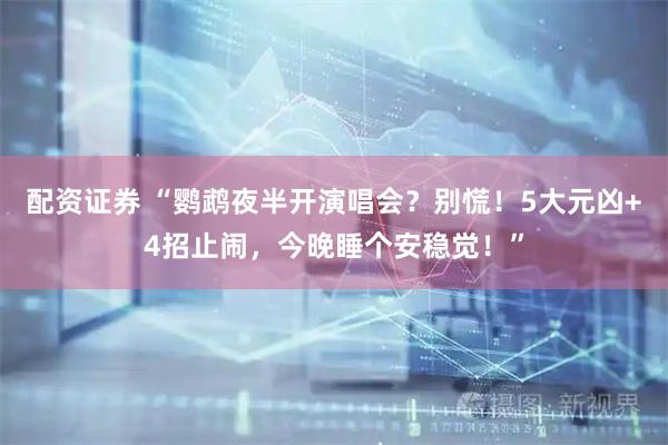 配资证券 “鹦鹉夜半开演唱会？别慌！5大元凶+4招止闹，今晚睡个安稳觉！”
